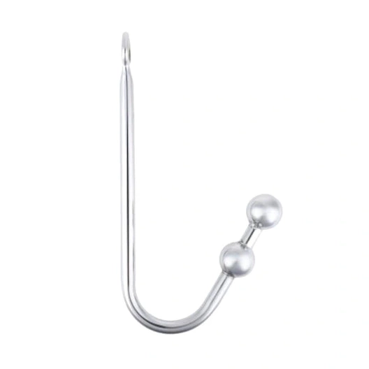 Stainless Pleasurable Two 4417 Anal Balls Steel Hook 0206